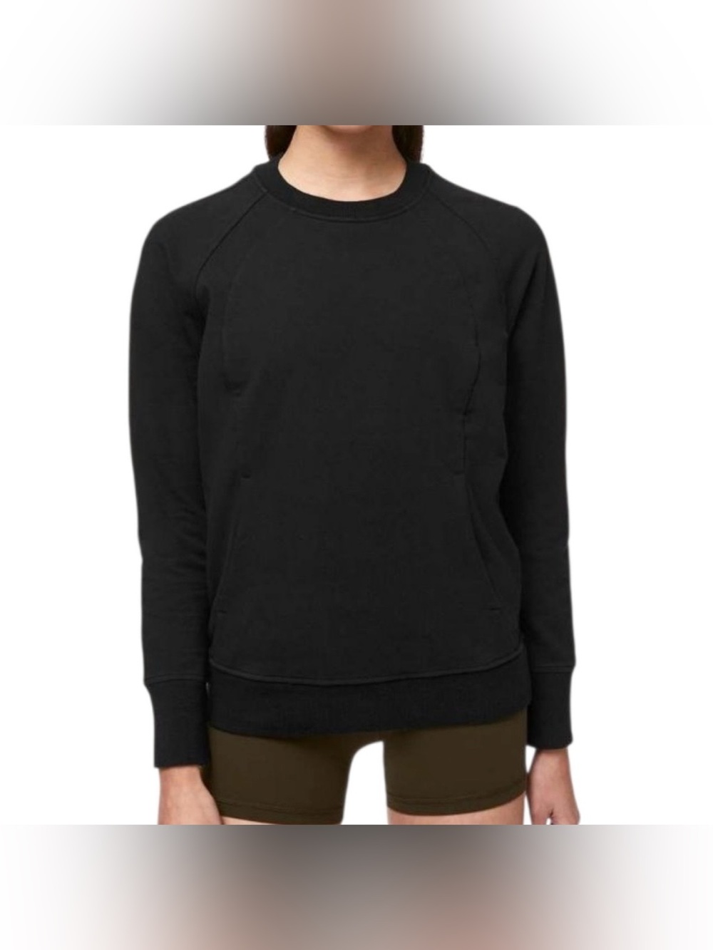 Lululemon Scuba Crewneck Sweatshirt In Black Size 10
